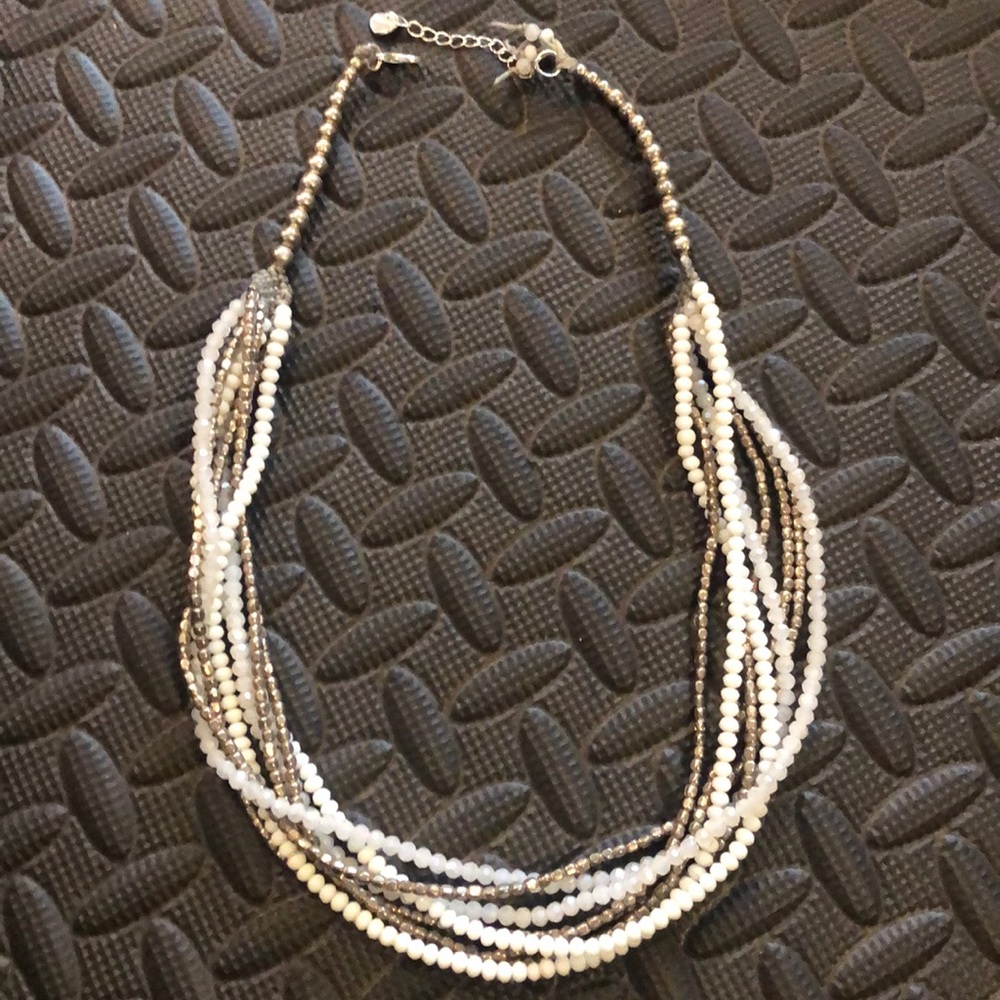 Multi stone/silver necklace